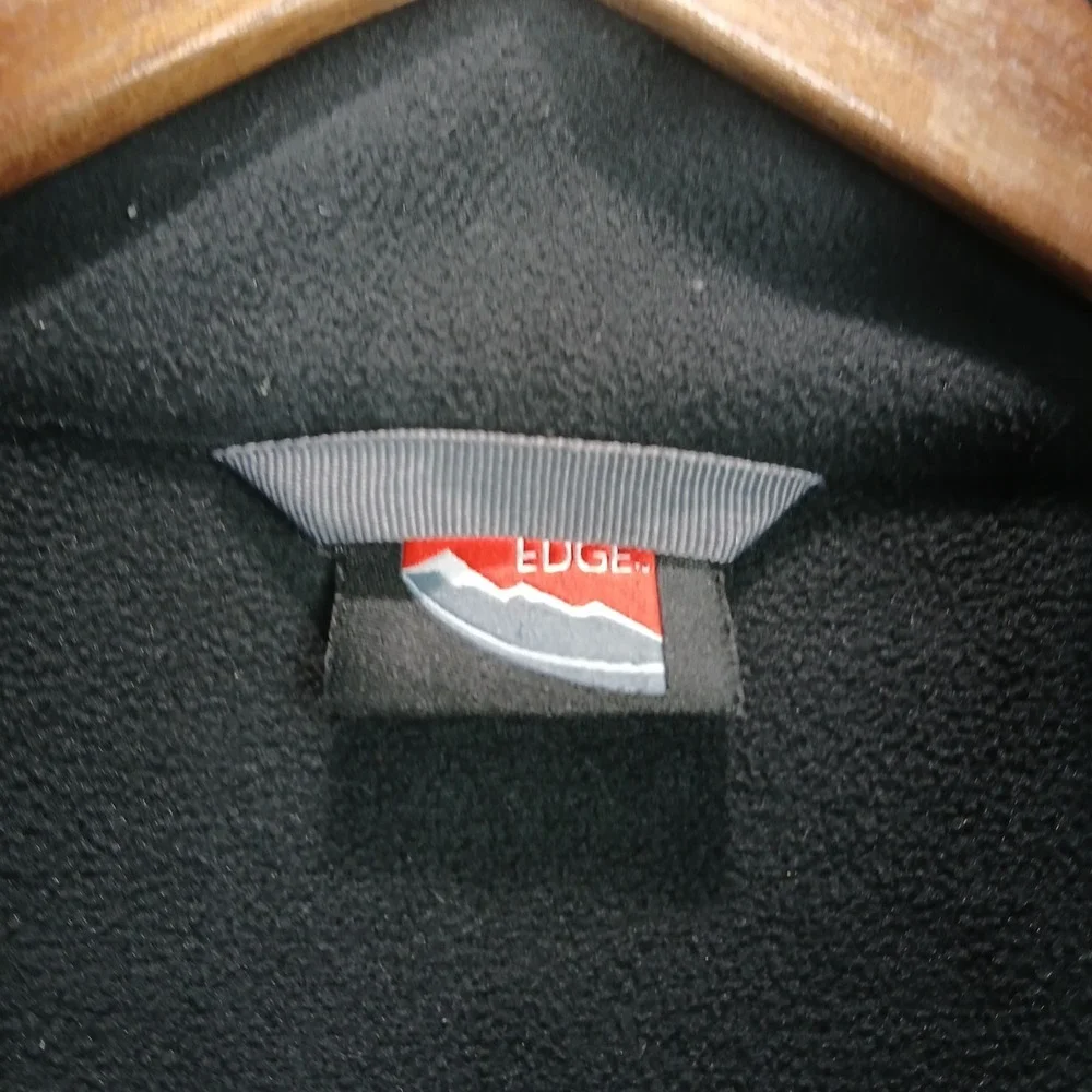 Glacier's‎ Edge Softshell Vest Mens XL Gray Fleece Lined Stretch Logo Full Zip